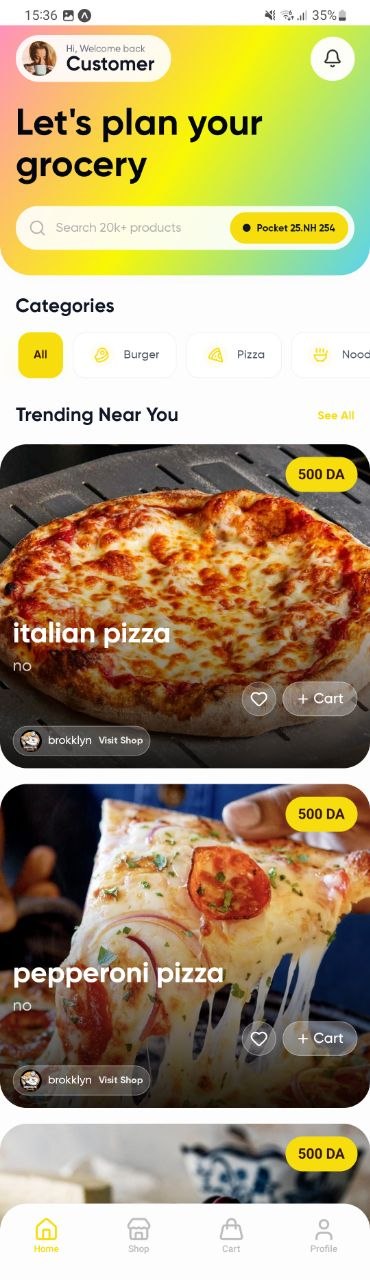 Chief app home screen